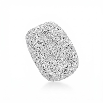 The "Awareness" Star Dust – Matte Silver Rectangular Studs with Micro‑Sparkle