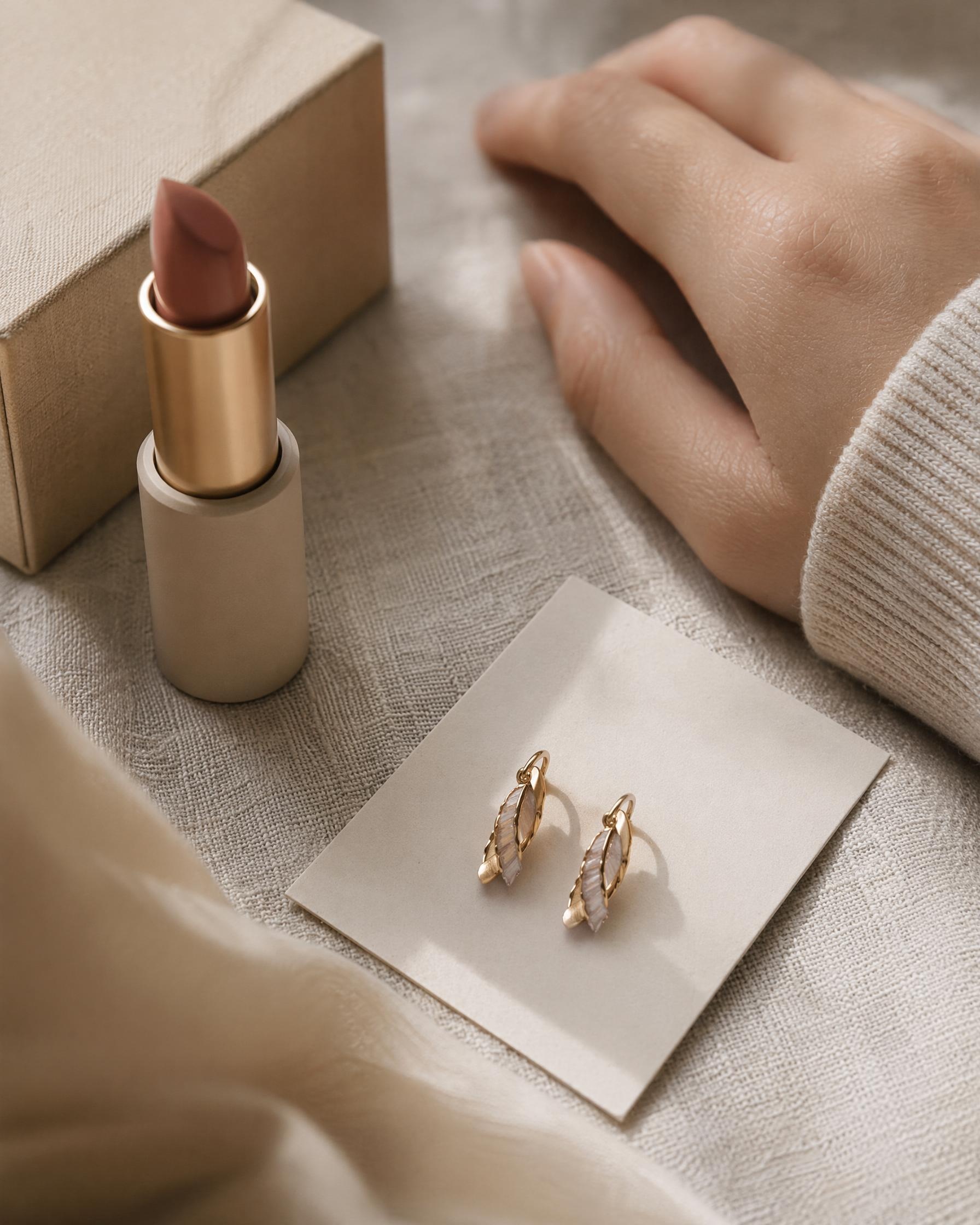Gold-Tone Oval Hoop Earrings