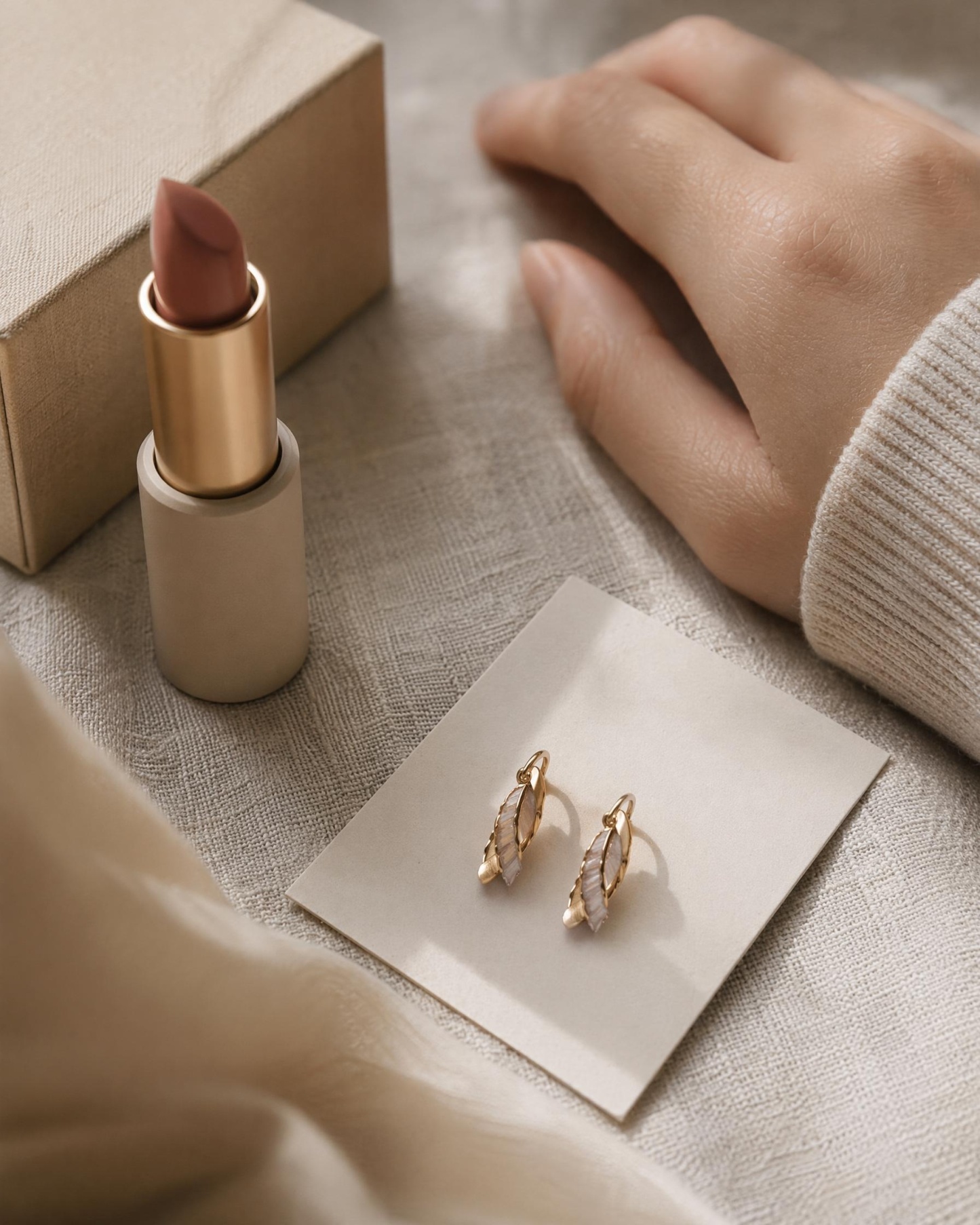 Gold-Tone Oval Hoop Earrings