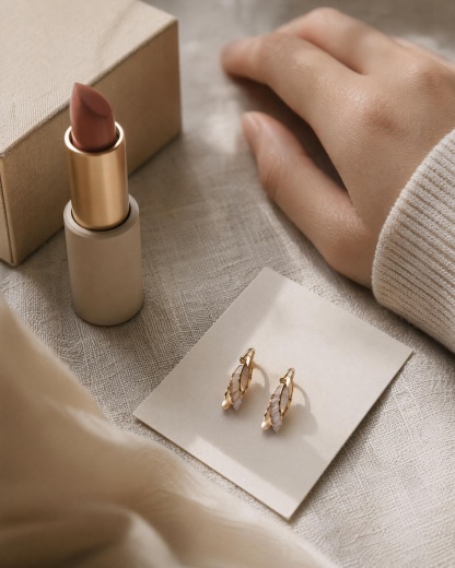 Gold-Tone Oval Hoop Earrings
