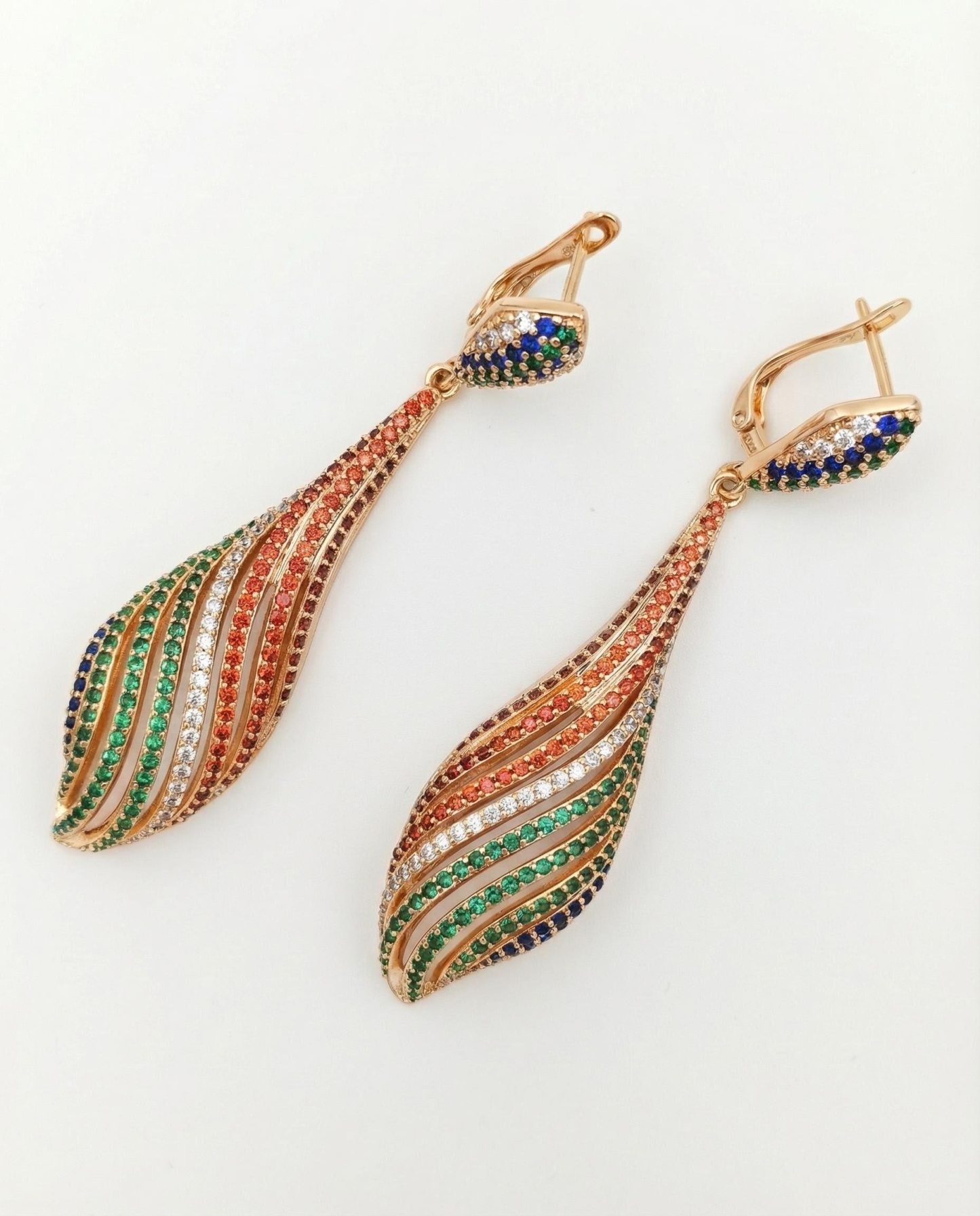 Baroque Pearl & Gemstone Tassel Earrings – 6.5cm Boho Cascade