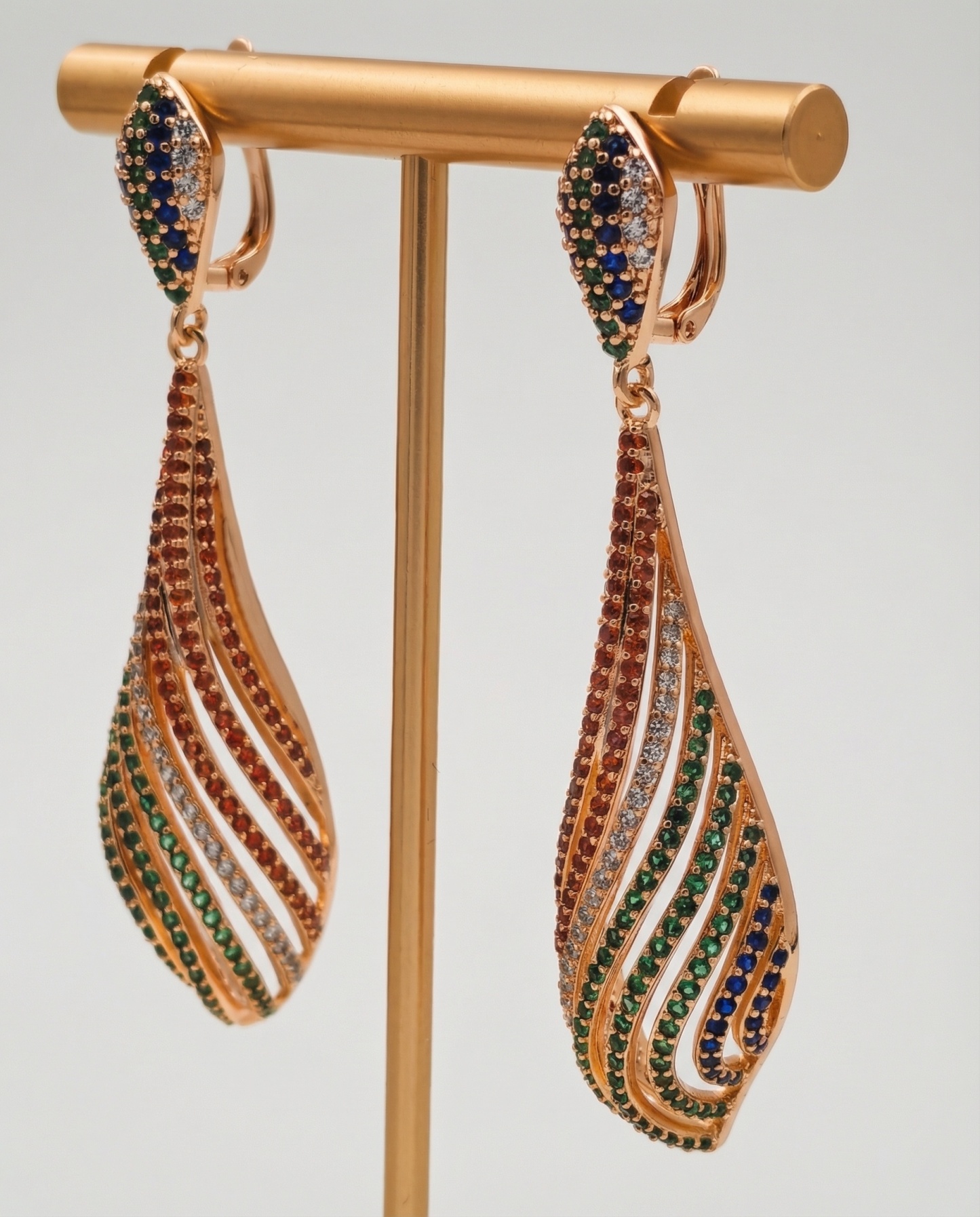 Baroque Pearl & Gemstone Tassel Earrings – 6.5cm Boho Cascade