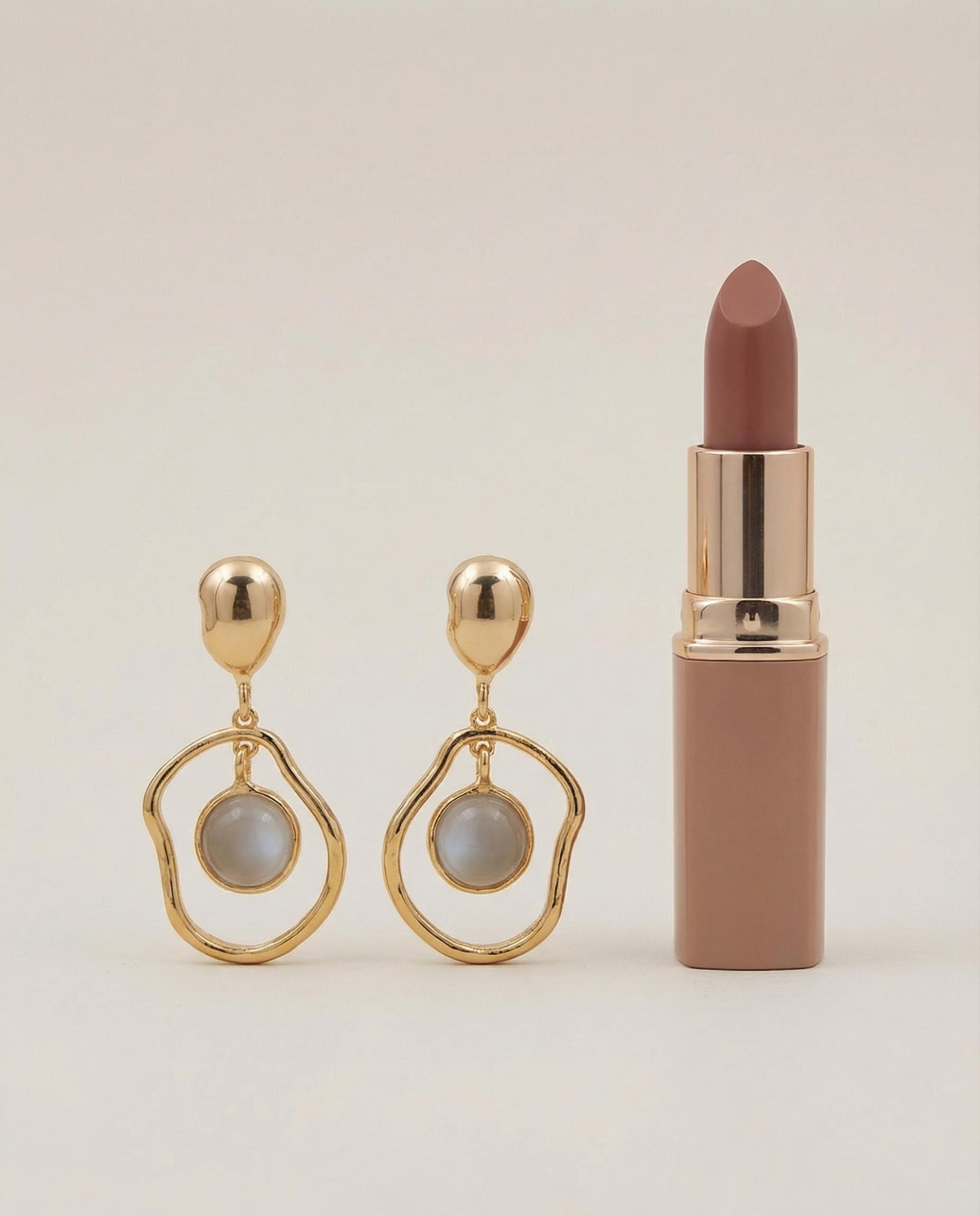 Handcrafted Moonstone Pendant in Textured Gold Frame – Unique Artisan Jewelry