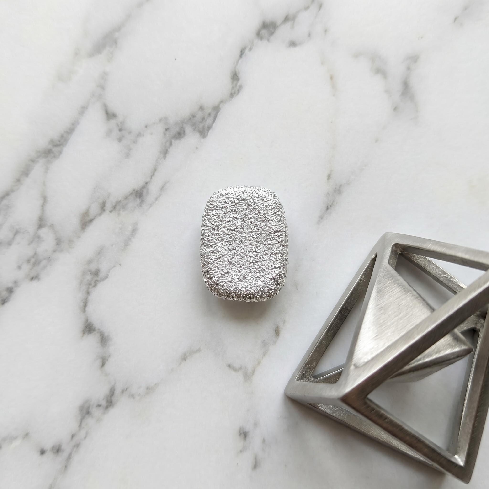 The "Awareness" Star Dust – Matte Silver Rectangular Studs with Micro‑Sparkle