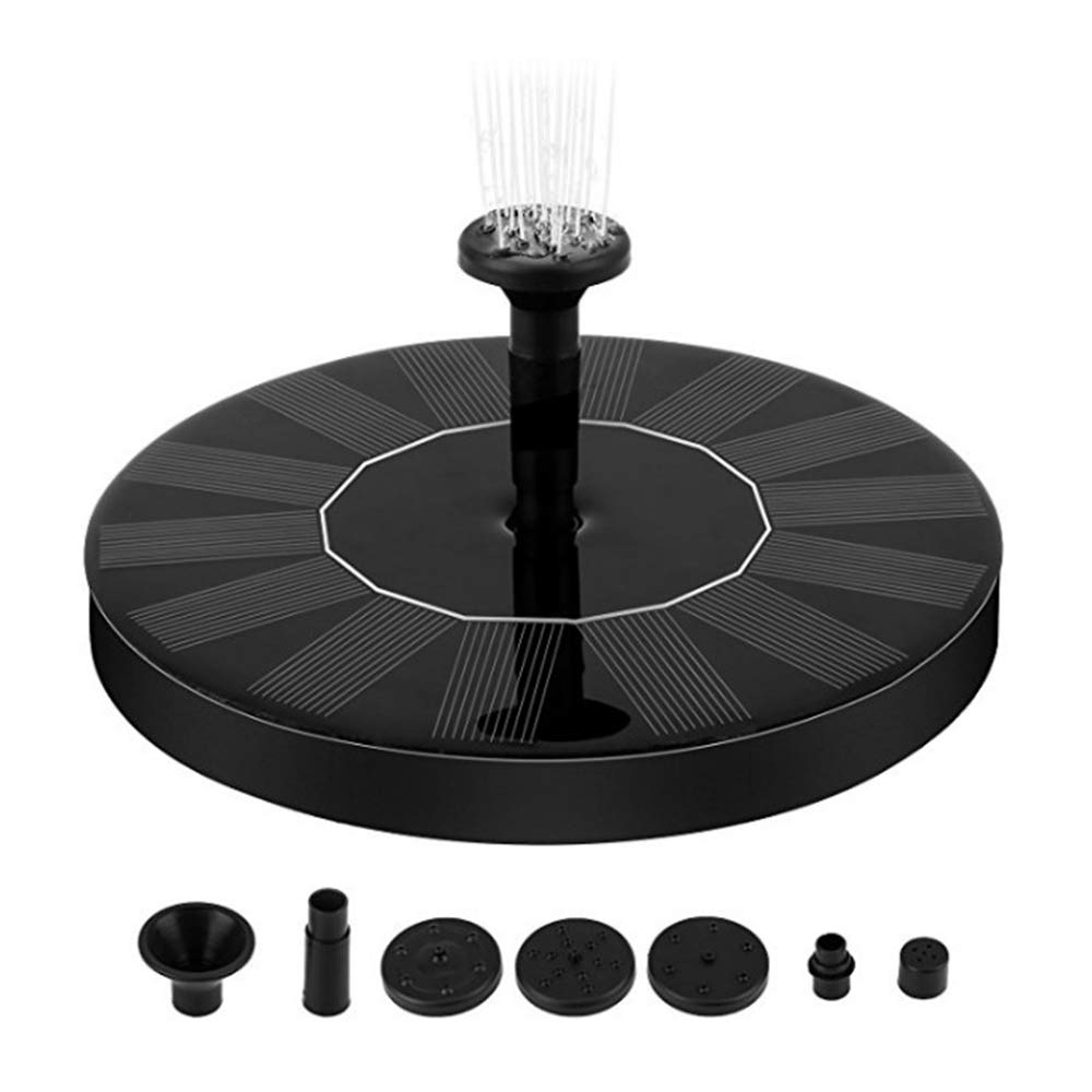 Bomba de fuente solar,1.5 W para baño de pájaros,fuente solar circular para estanque,fuente,baño de pájaros,decoración de jardín,ciclismo de agua, no requiere electricidad