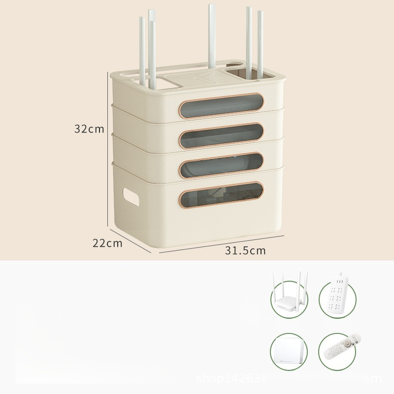無線wifi電視機上盒收納盒置物架