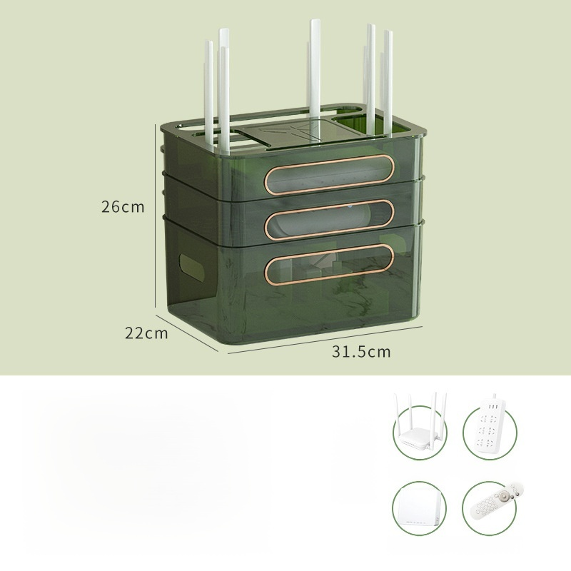 無線wifi電視機上盒收納盒置物架