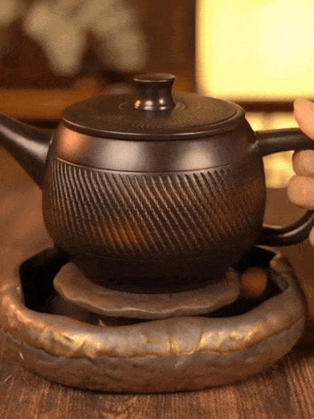 原礦手工漢瓦紫陶壺