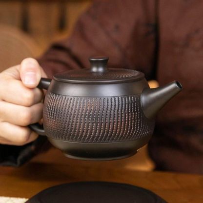 原礦手工漢瓦紫陶壺