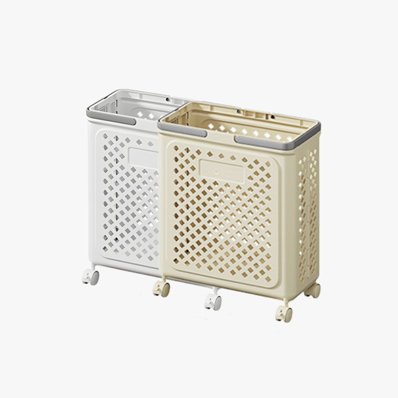 折叠帶輪髒衣收納籃 