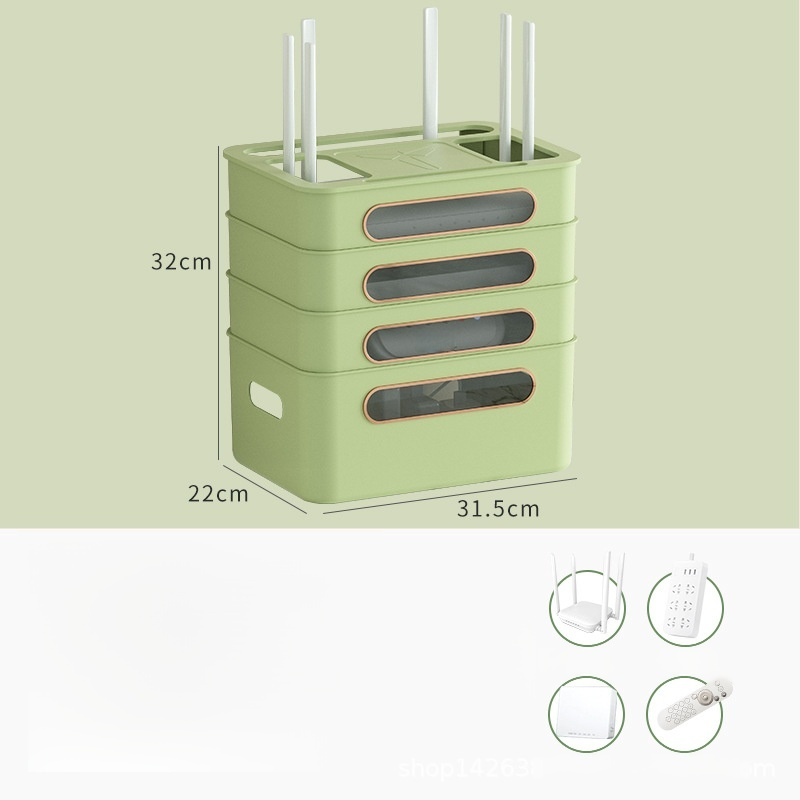 無線wifi電視機上盒收納盒置物架