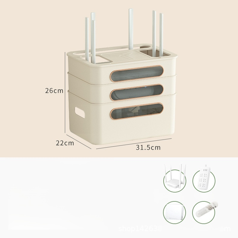 無線wifi電視機上盒收納盒置物架