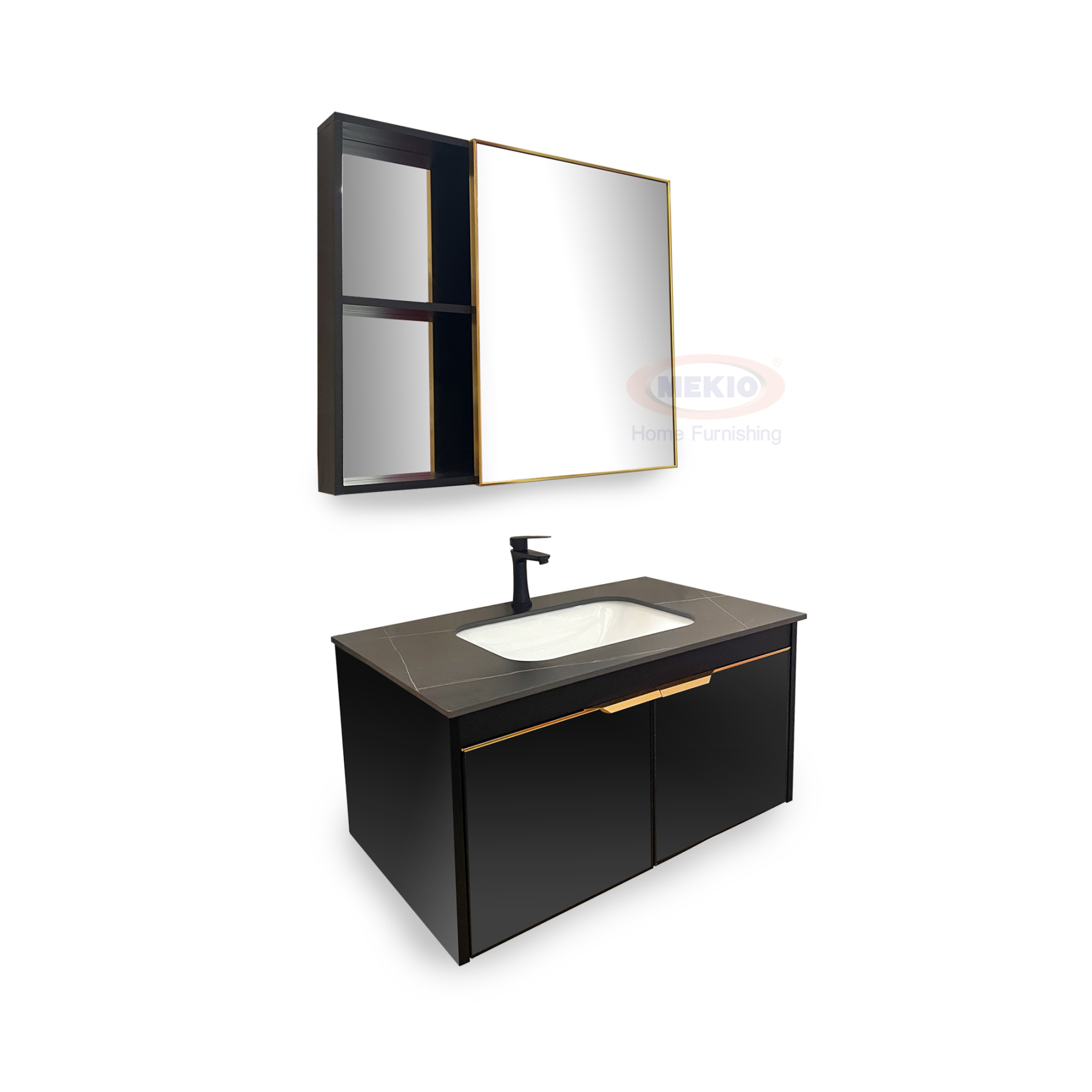 Bathroom Set 45106 4IN1 Black