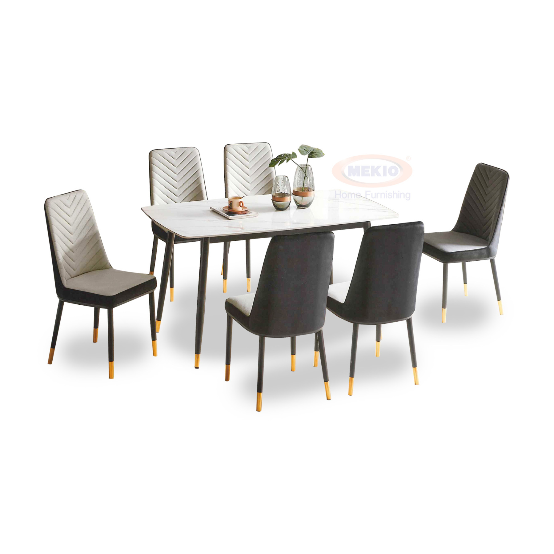 Dining Set  (5248 table + 5249 6pcs dining chair)