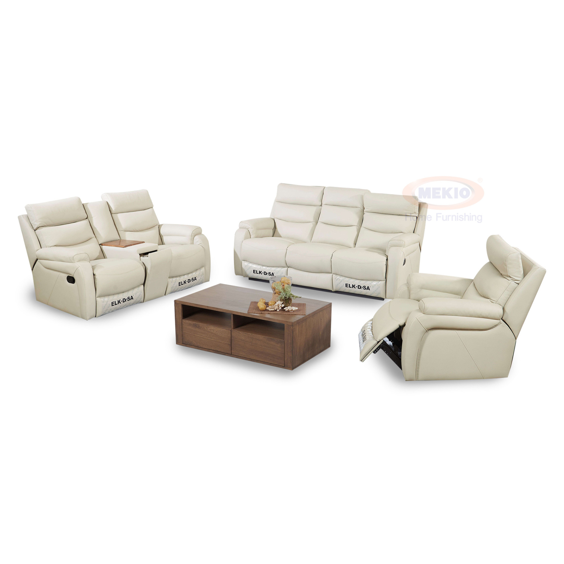 Sofa Recliner Half Leather 5098
