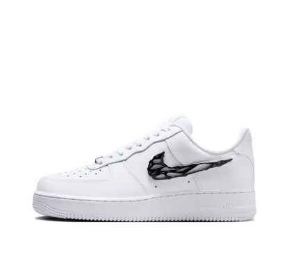 Nike AF1 Low 猛毒 液態黑銀 黑勾  