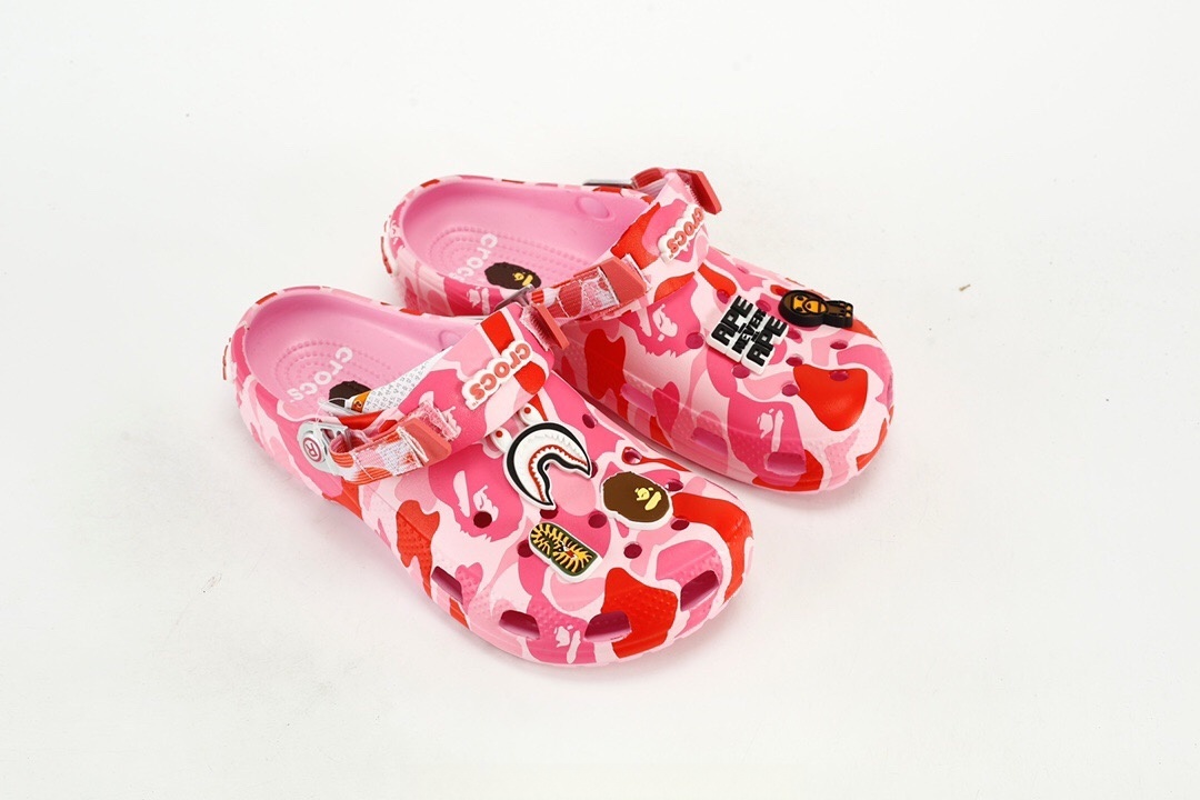 Bape x crocs classic clog卡駱馳 