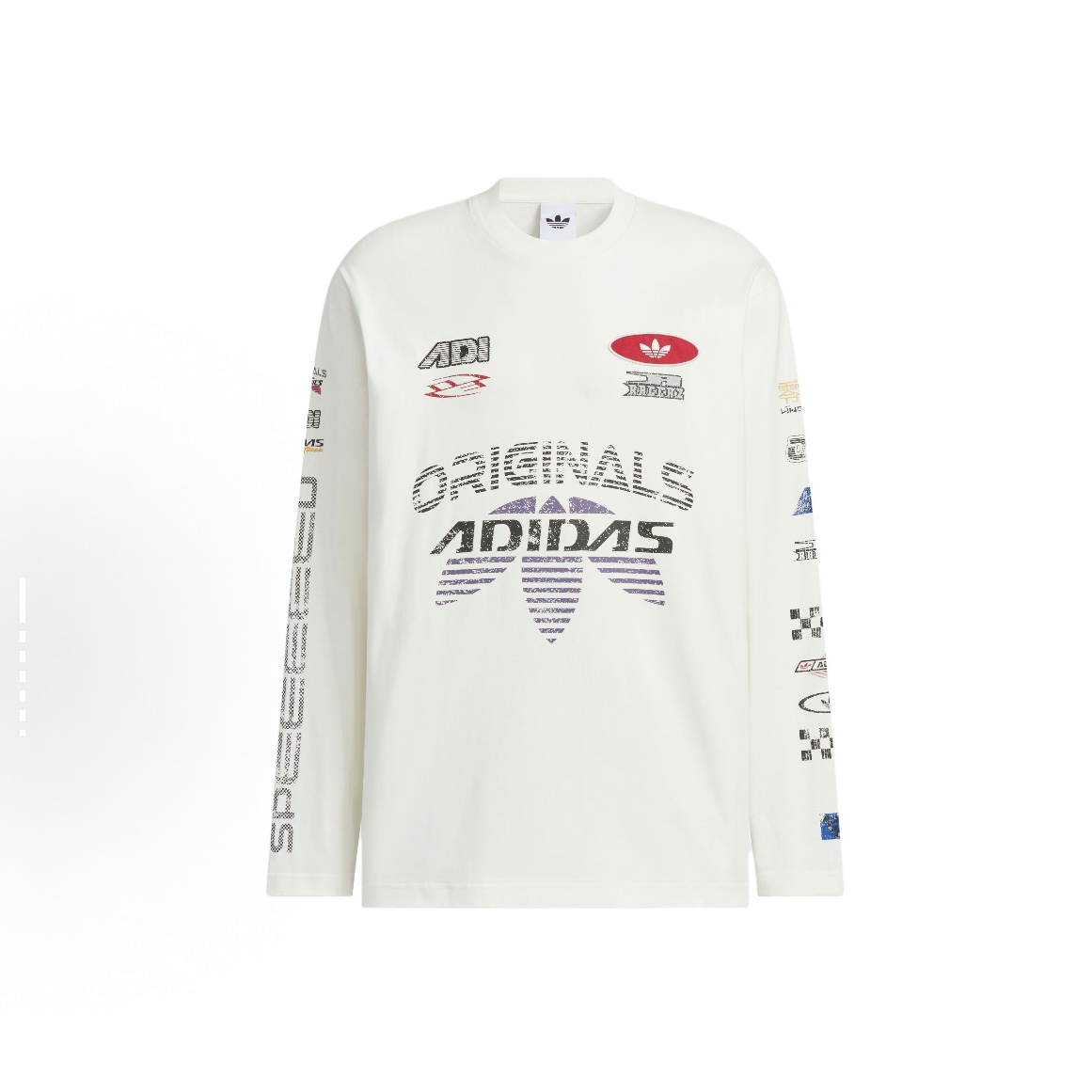 adidas originals 賽車風針織長袖T卹 