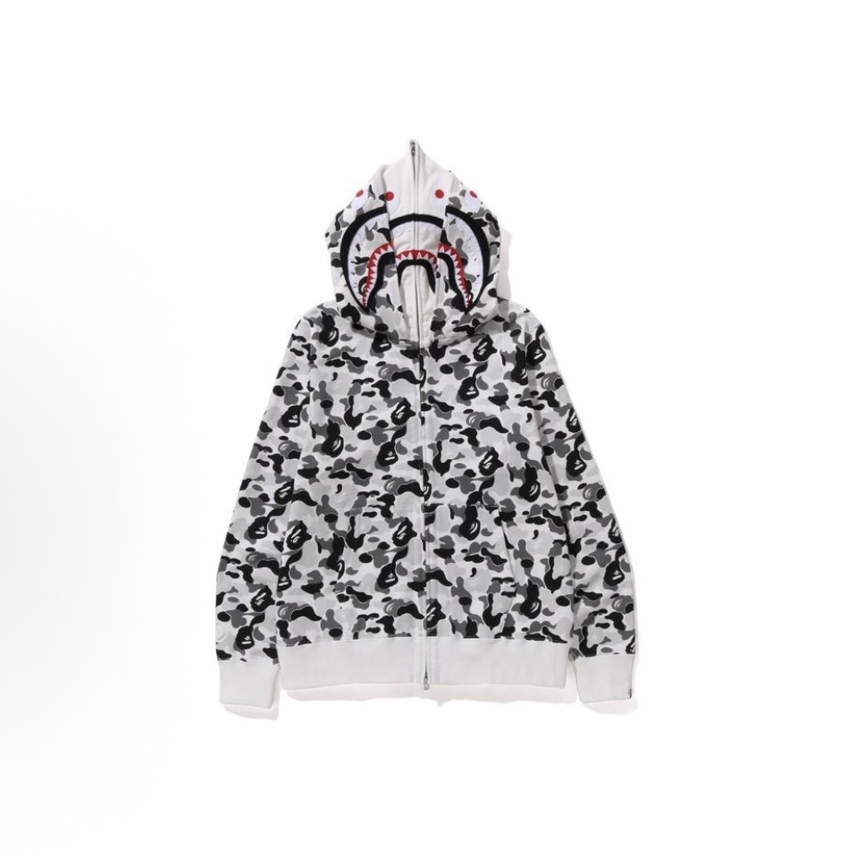  BAPE 迷彩鯊魚雙帽衛衣