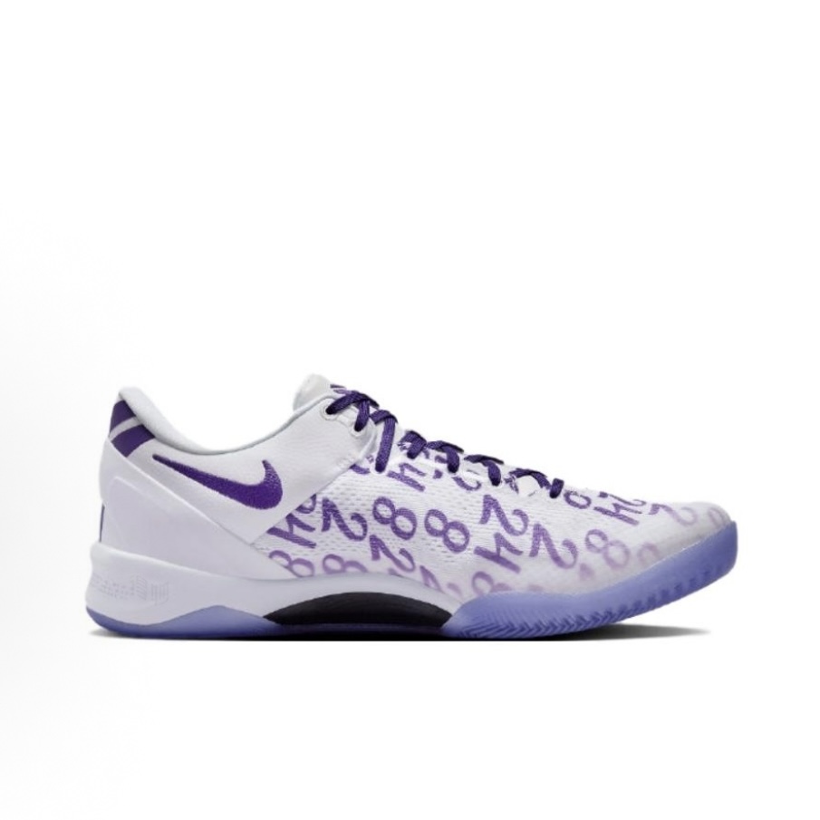 Nike Kobe 8 籃球鞋  數字白紫