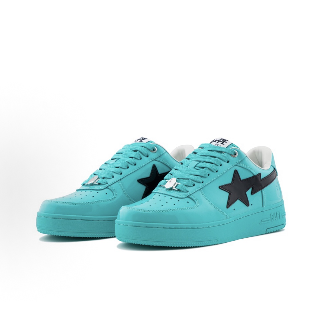 BAPE 撞色星標漆皮亮面