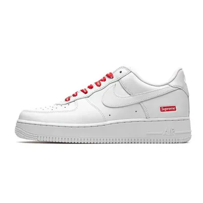 Supreme x Nike Air Force 1 Low 聯名款 白 男女鞋