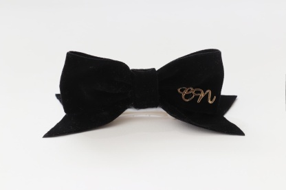 黒ベルベットのアリスカチューシャリボン