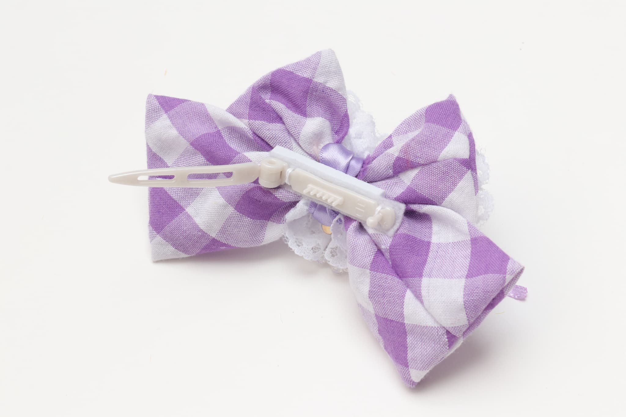 レース＆チェックバレッタリボン