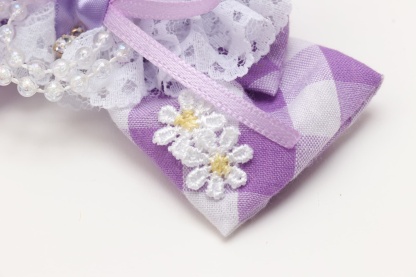 レース＆チェックバレッタリボン