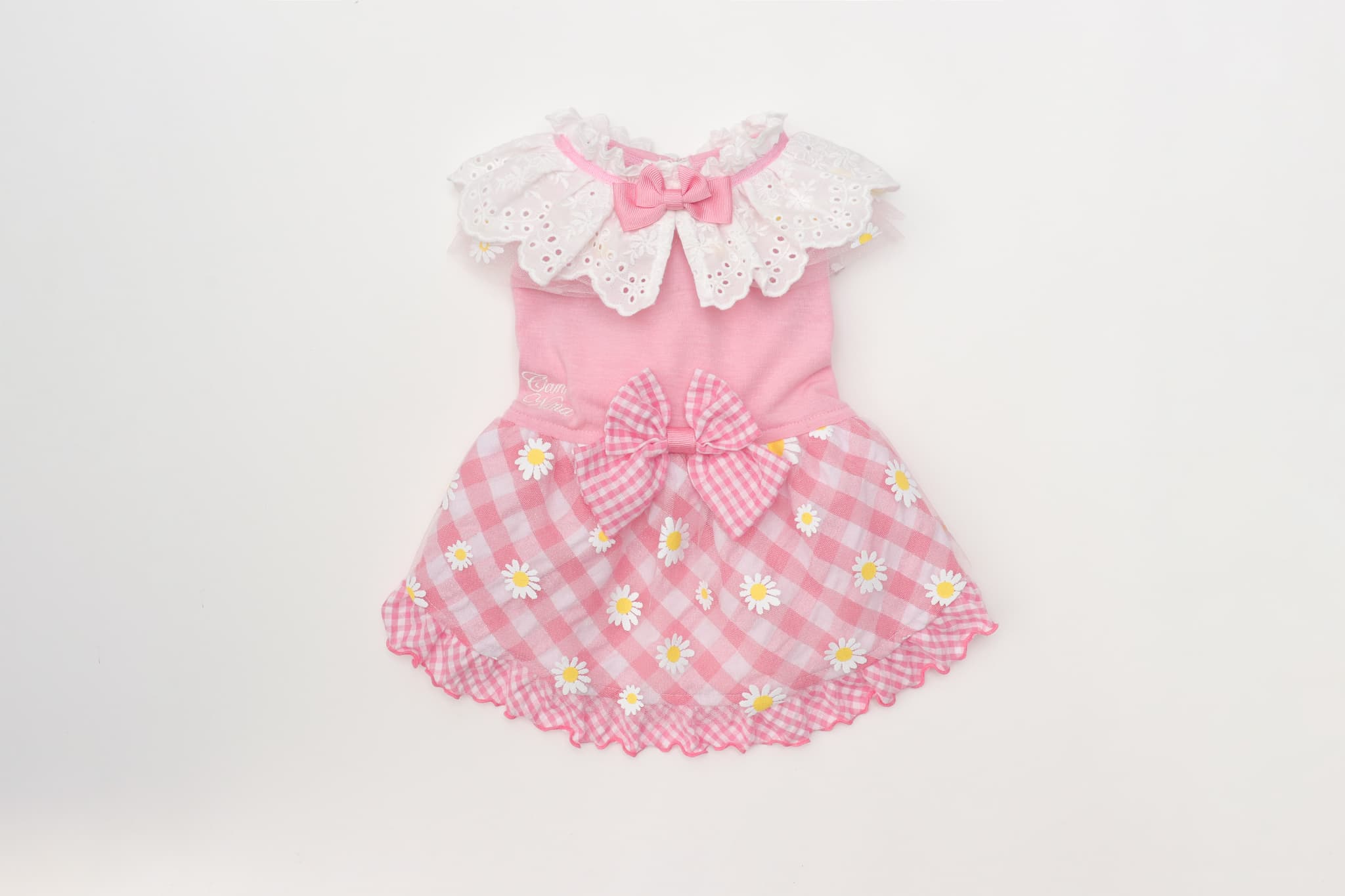 フラワーギンガムワンピース