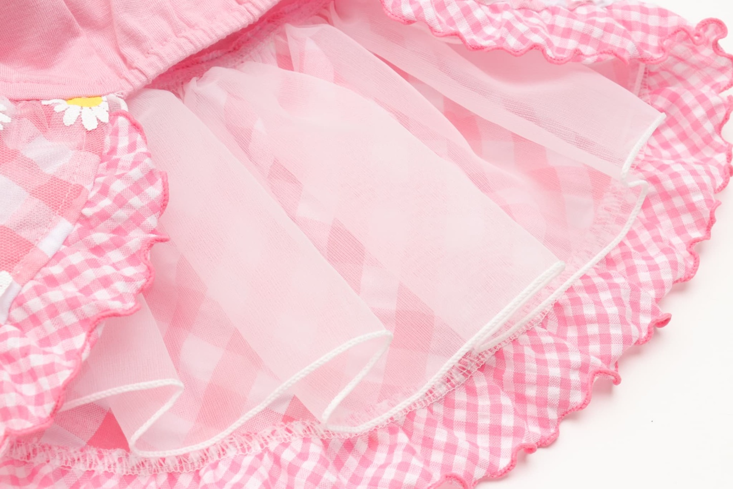 フラワーギンガムワンピース