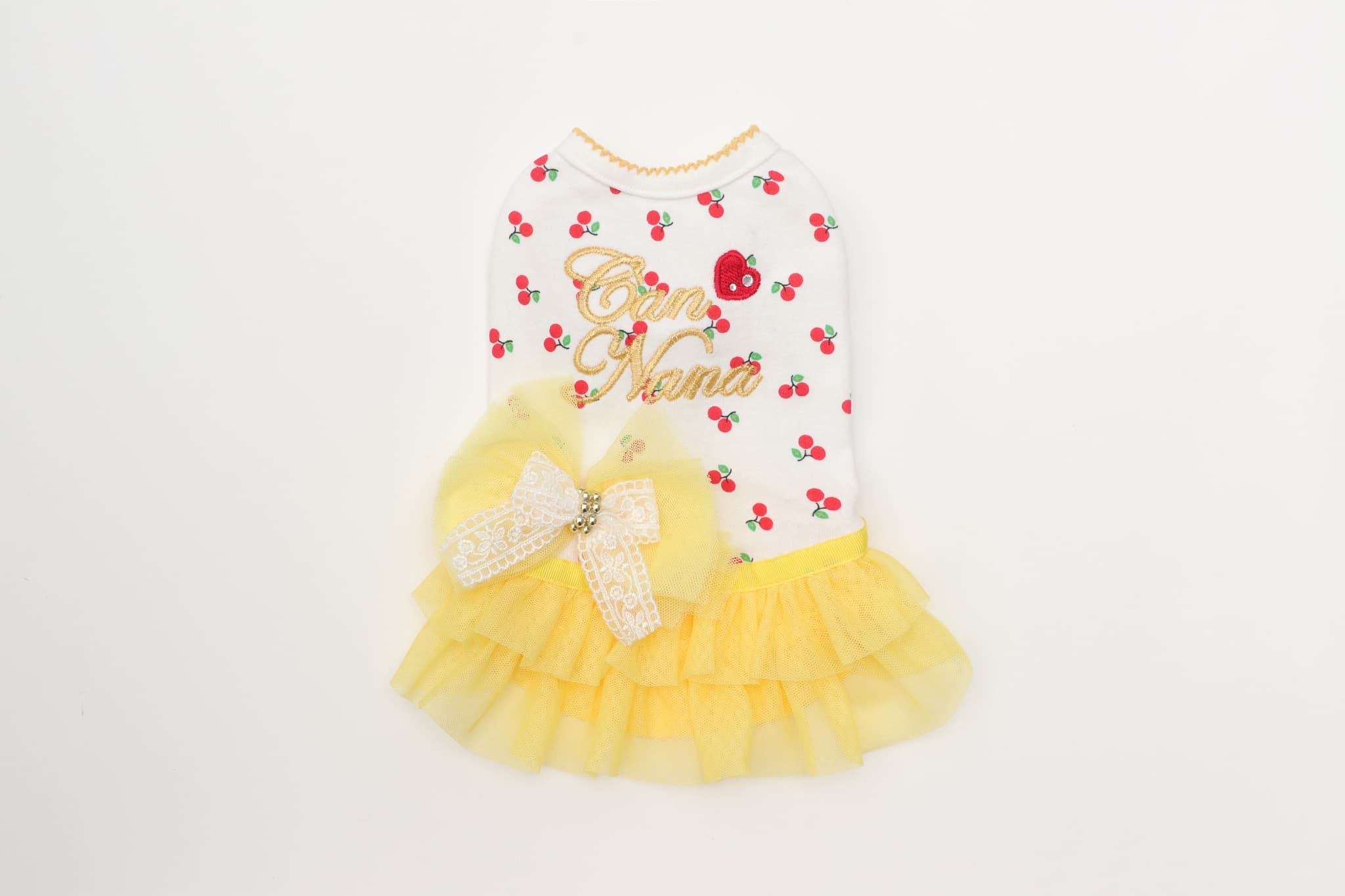 さくらんぼカットソードッキングワンピース