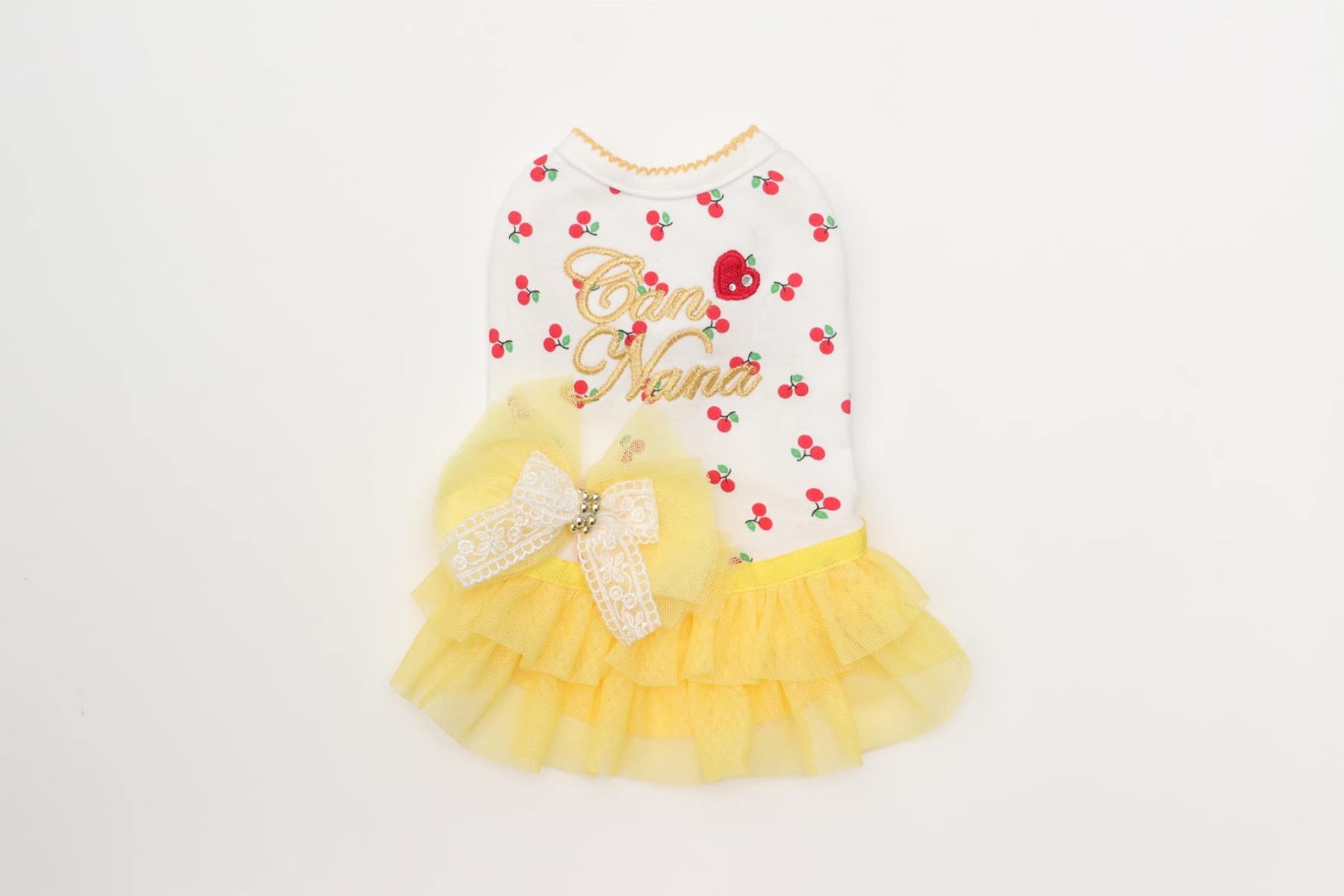 さくらんぼカットソードッキングワンピース