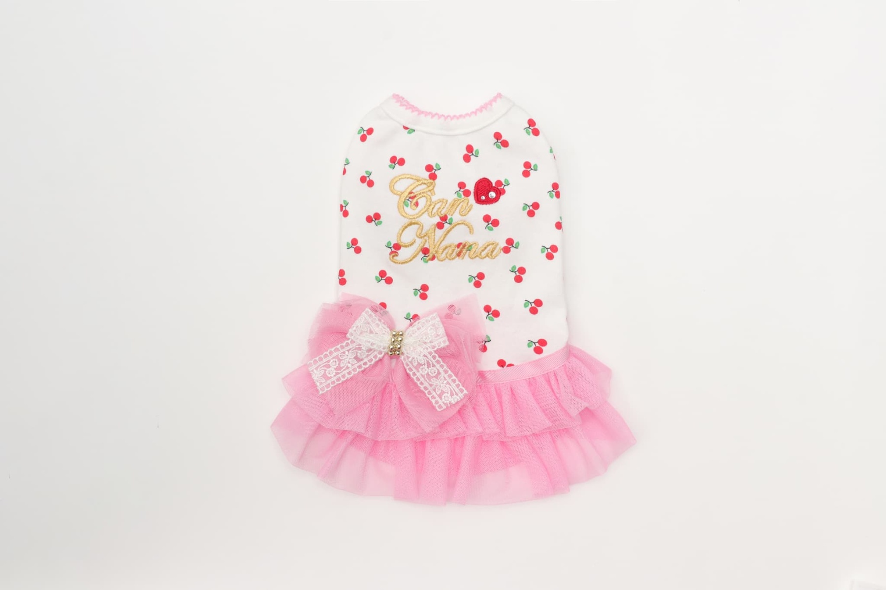 さくらんぼカットソードッキングワンピース