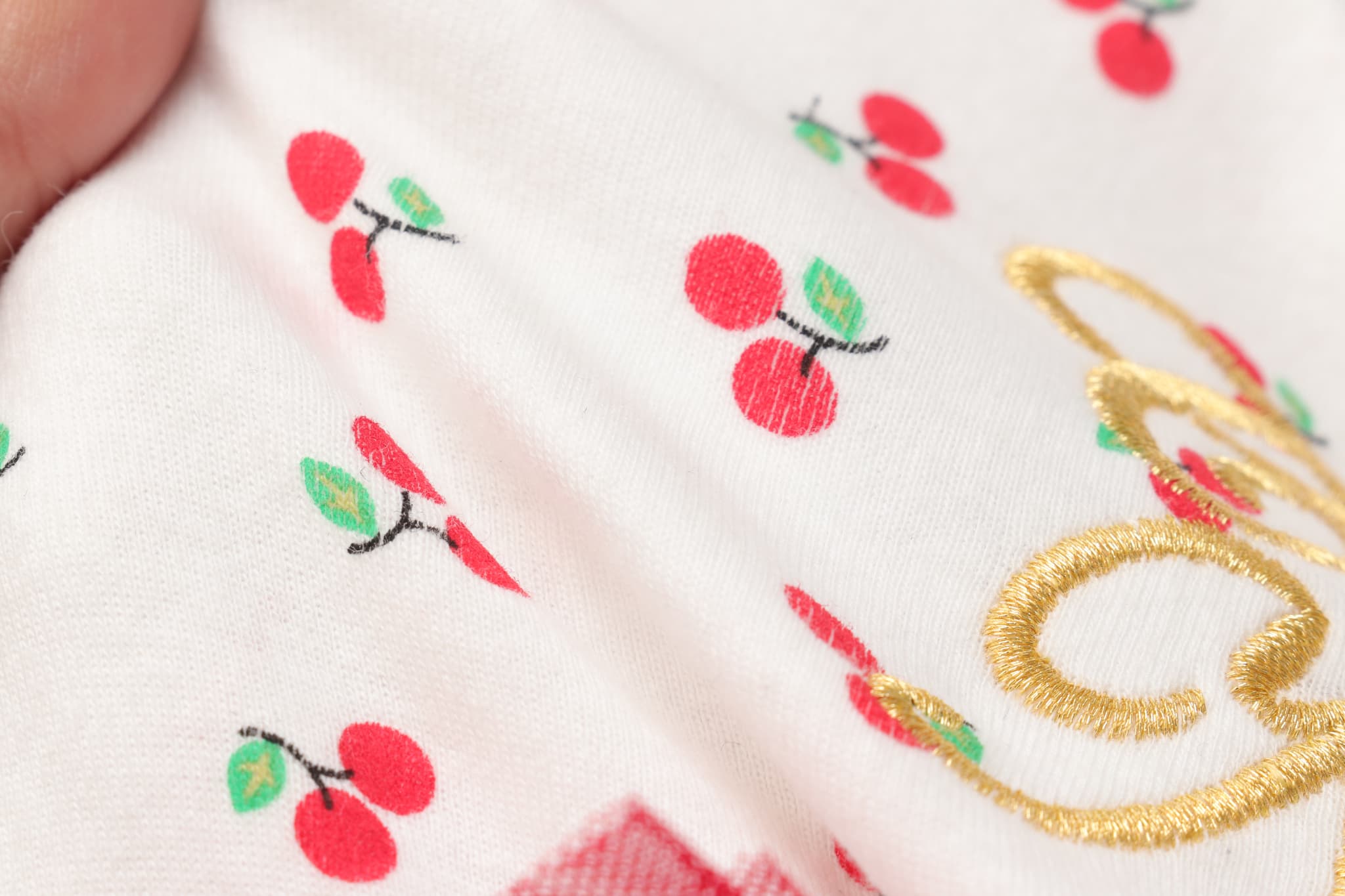 さくらんぼカットソードッキングワンピース