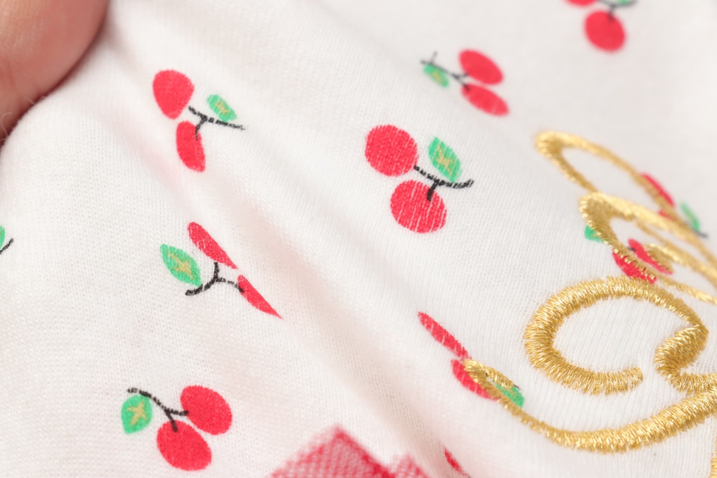 さくらんぼカットソードッキングワンピース