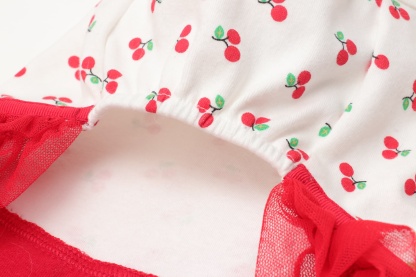 さくらんぼカットソードッキングワンピース