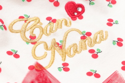 さくらんぼカットソードッキングワンピース