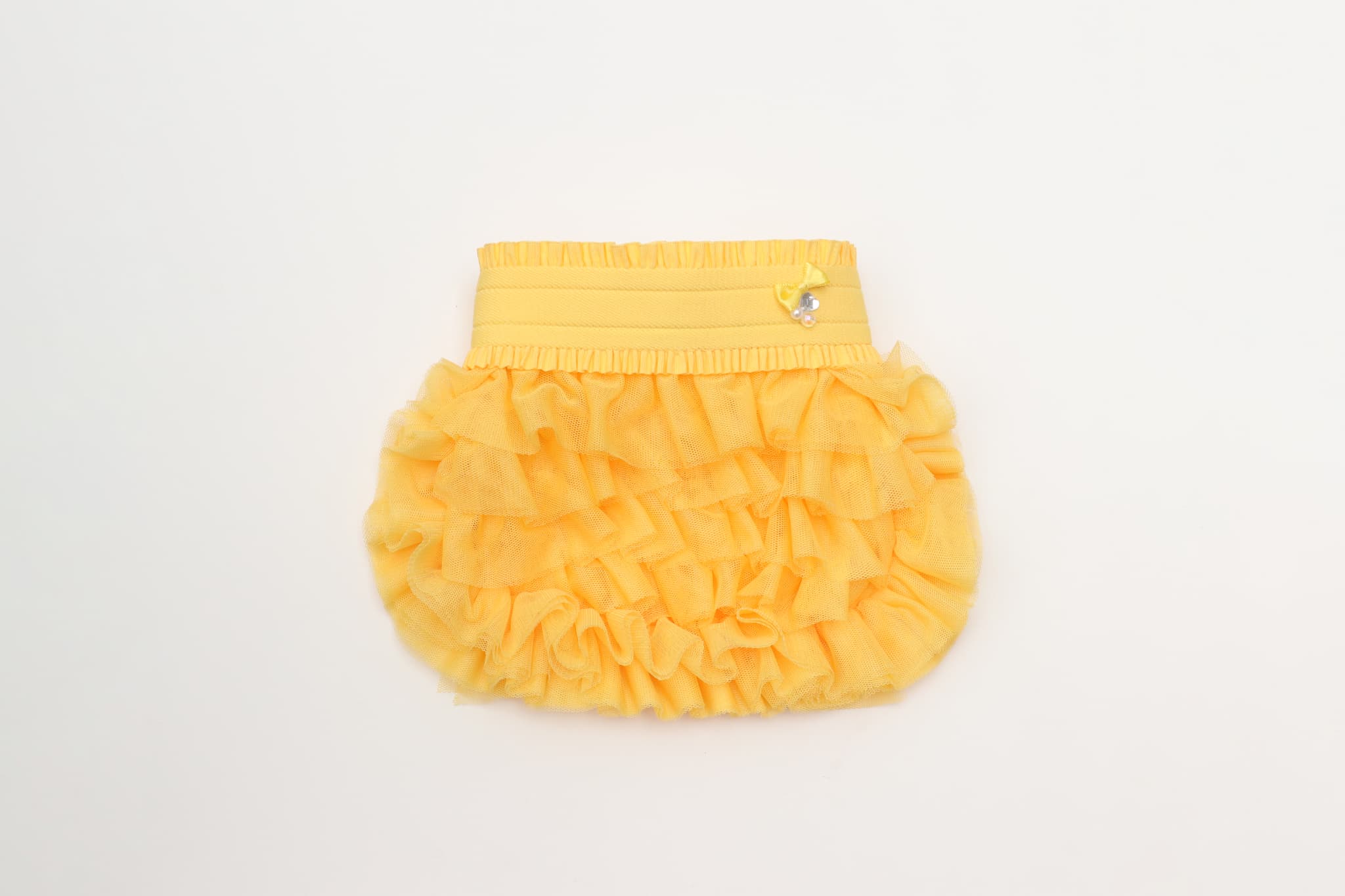 チュールフリルスカート（イエロー・ピンク）