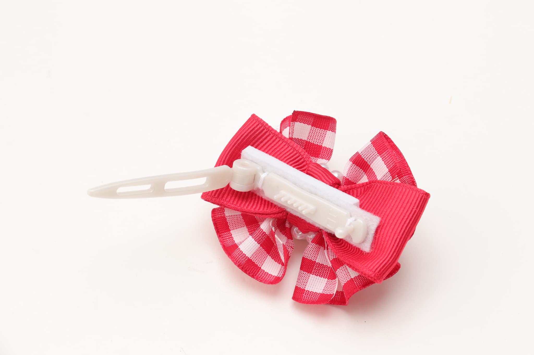 ギンガムチェックミニバレッタリボン