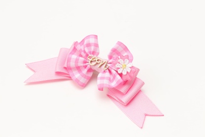 ギンガムフリル姫リボン