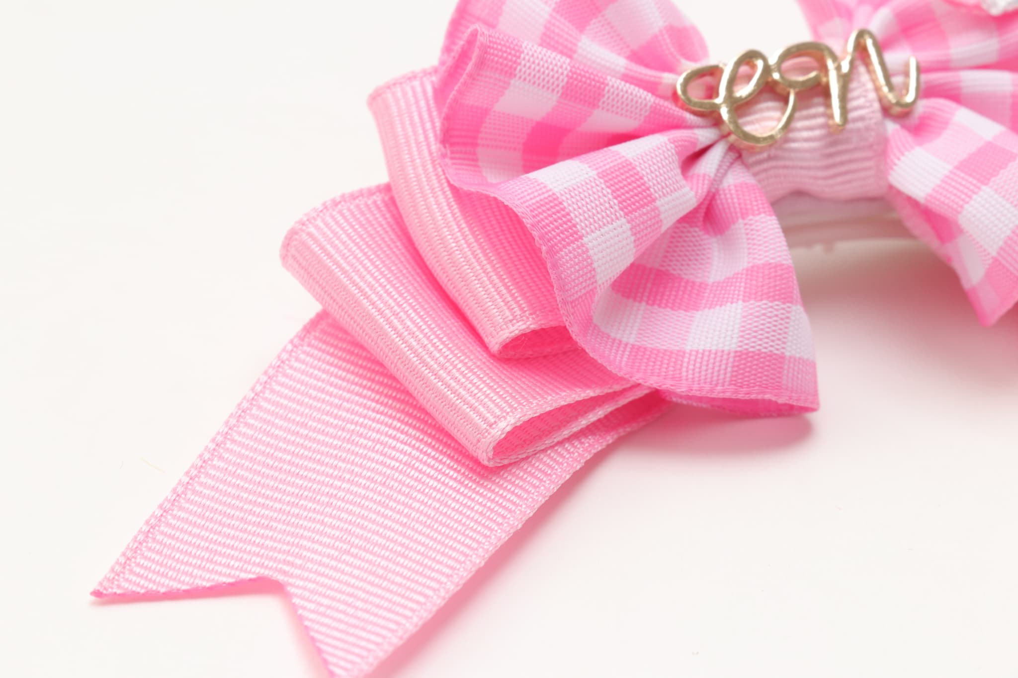 ギンガムフリル姫リボン