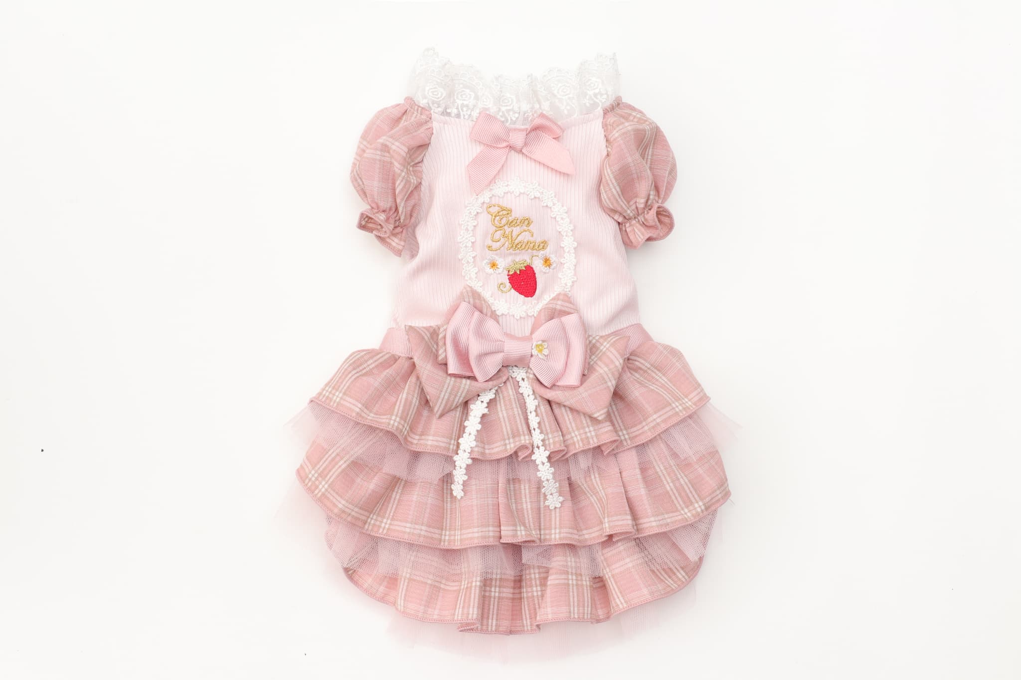 レトロいちごタータンチェックワンピース