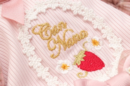 レトロいちごタータンチェックワンピース