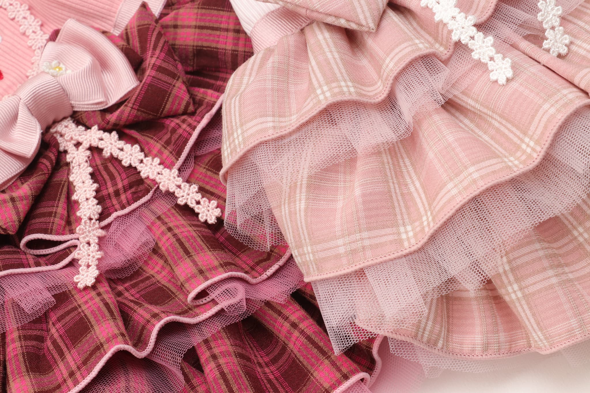 レトロいちごタータンチェックワンピース