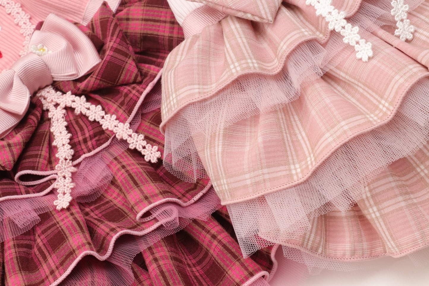 レトロいちごタータンチェックワンピース