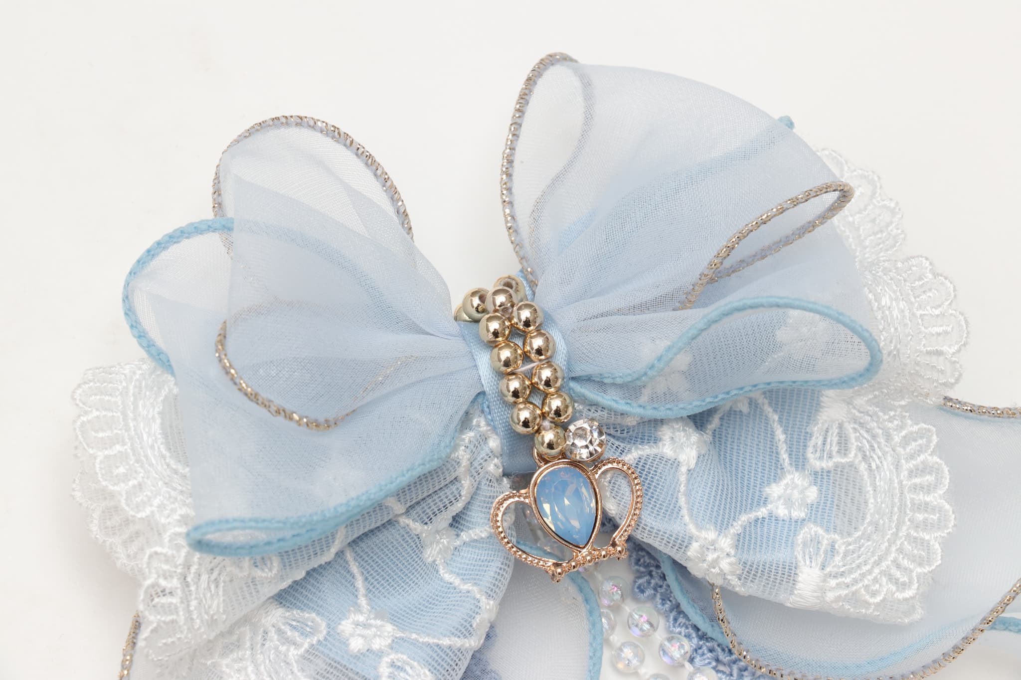 オーガンジーフリル アリスブローチ