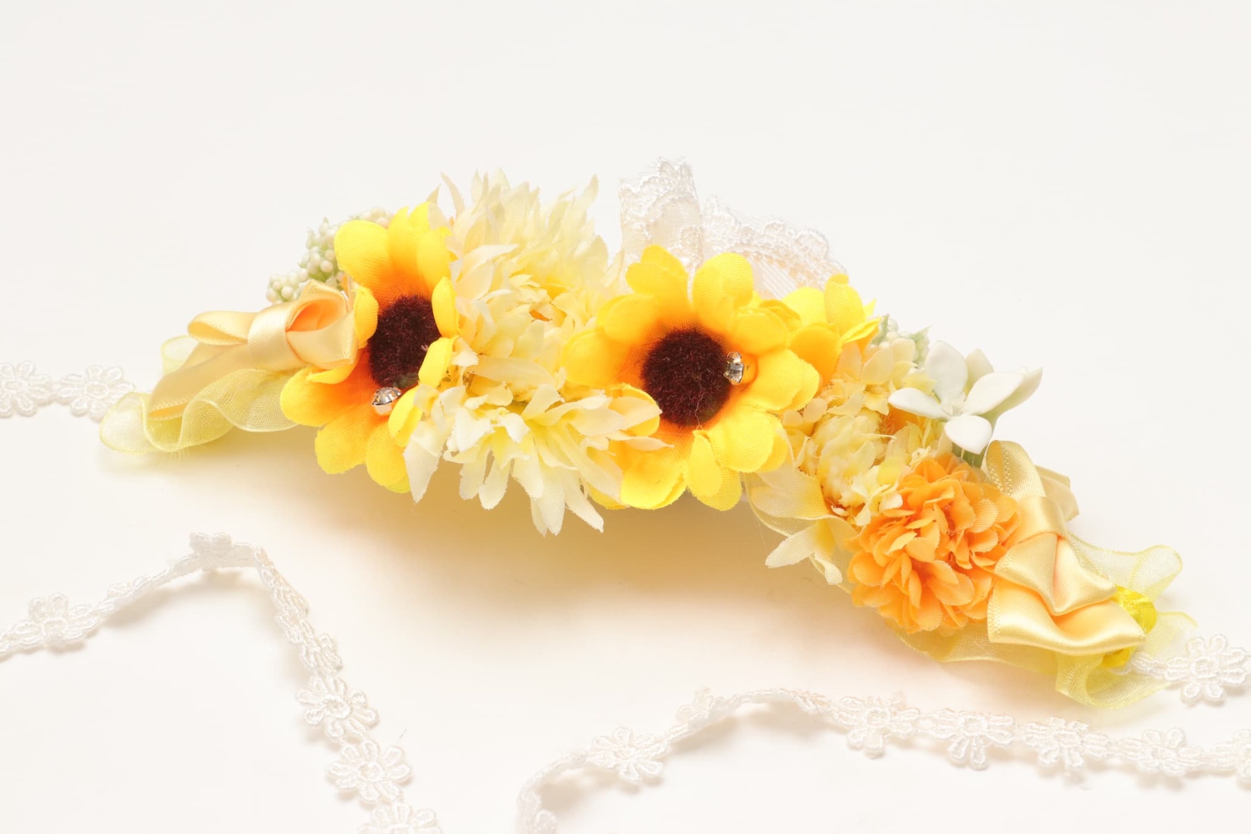 ダブルひまわりヘッドドレス