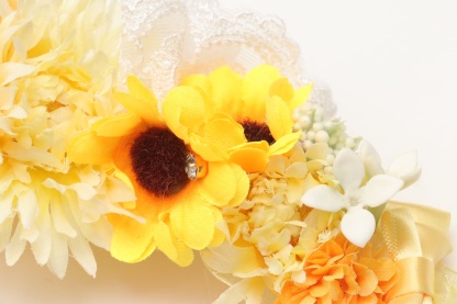 ダブルひまわりヘッドドレス