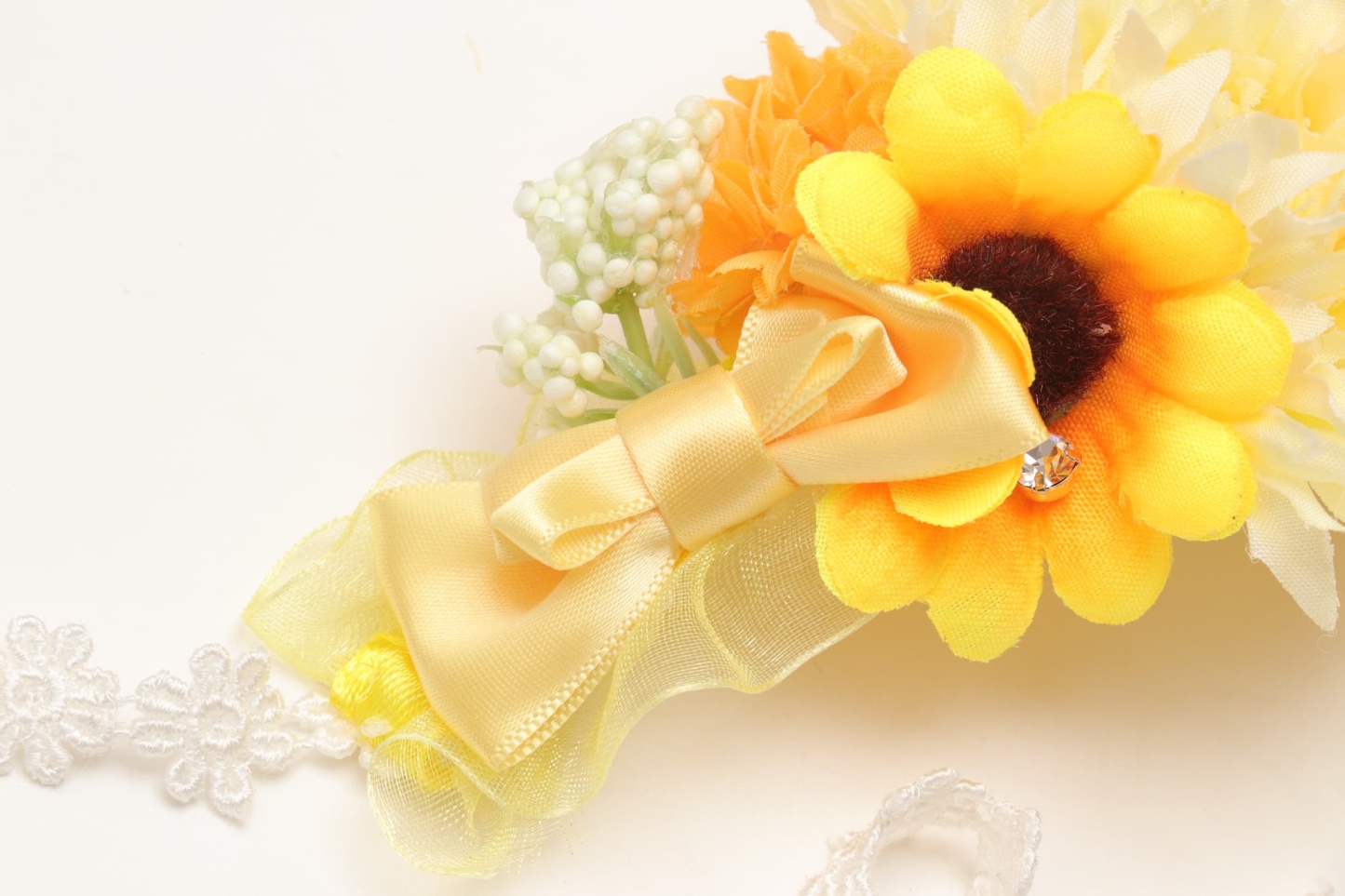 ダブルひまわりヘッドドレス